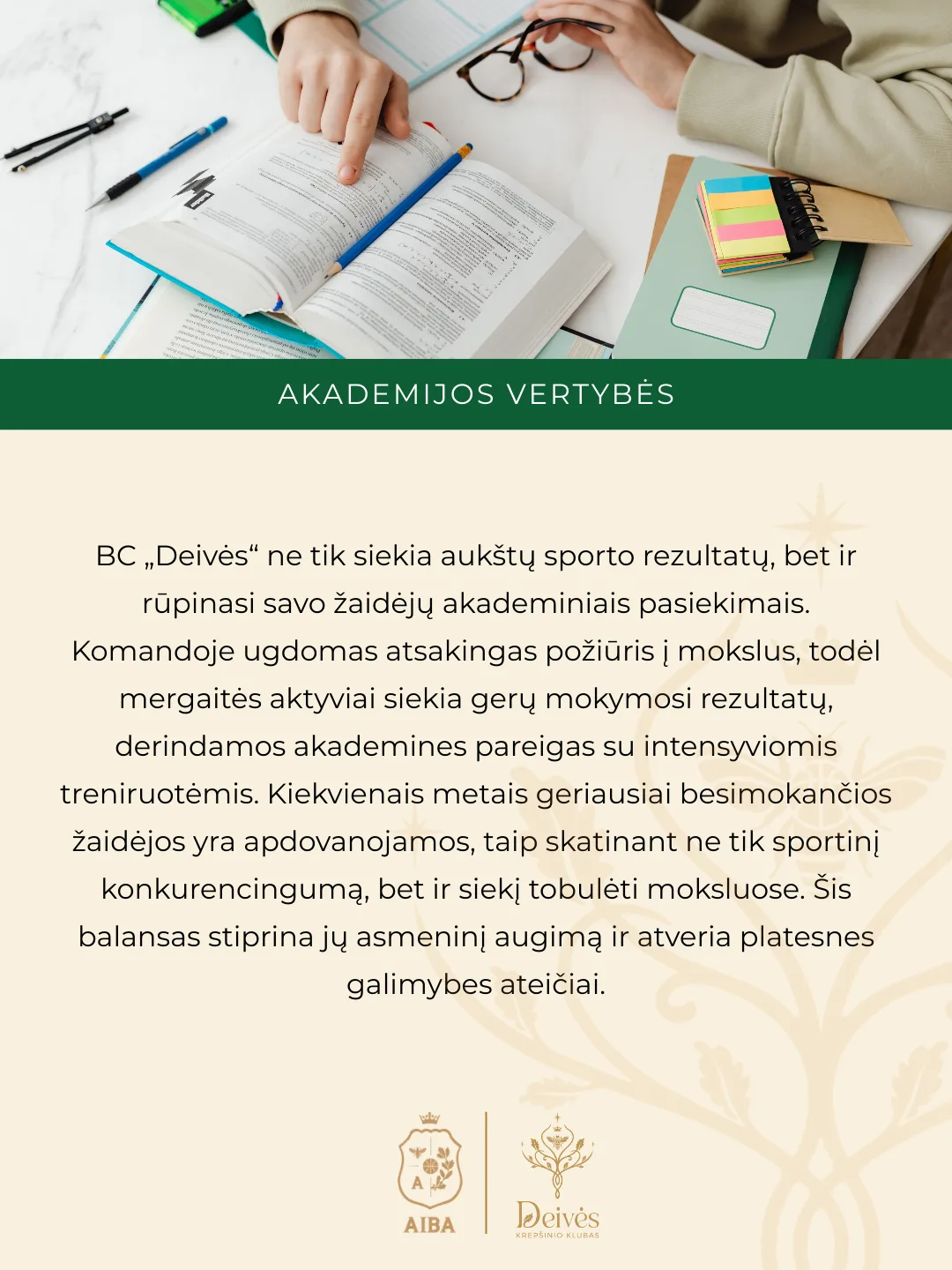 Sezono metu vyksta reguliarūs susitikimai su sporto psichologe, kuri padeda mergaitėms ugdyti psichologinį atsparumą, susidoroti su įtampa varžybų metu ir palaikyti motyvaciją treniruotėse. Šiuola (5) Sezono metu vyksta reguliarūs susitikimai su sporto psichologe, kuri padeda mergaitėms ugdyti psichologinį atsparumą, susidoroti su įtampa varžybų metu ir palaikyti motyvaciją treniruotėse. Šiuola (5)